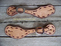 Spur Straps - Rough Out, Lined, Brown Buckstitched (Ladies)