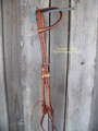 Headstall - One Ear Natural Oil w/Rawhide Braid Keepers (Barbwire)