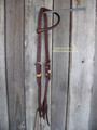Headstall - One Ear Dark Oil w/Rawhide Braid Keepers (Barbwire)
