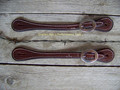 Spur Straps - Straight Basket Weave Tooling (Mens - Dark Oil)