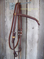 Headstall - Futurity Knot w/Mini Basket Weave Browband (Dark Oil)