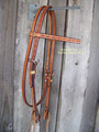 Headstall - Browband Light Oil w/Rawhide Braid Keepers (Barbwire)