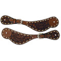 Spur Straps - Western Oak Leaf w/Buckstitch