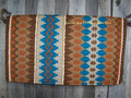Nova Show Blanket - 38x34 (Chocolate Base/Teal and Sand Accents) by Mayatex