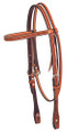 Headstall - Cowboy Tack, Golden Spider Stamped Browband