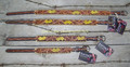 Dog Collar - Painted Sunflower, Metallic Whipstitch by Rafter T Ranch