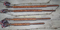 Dog Collar - Hand Tooled, White Buckstitch by Rafter T Ranch