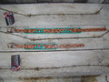 Dog Collar - Painted Cactus, Turquoise Whipstitch by Rafter T Ranch