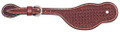 Spur Straps - Cowboy Tack Buckaroo Spider Stamp (Youth - Rosewood)