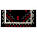 Haymaker Show Blanket - 38x34 (Black Base/Red and Gray Accents) by Mayatex