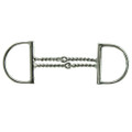 English Bit - Large Dee with Bent Double Twist (5")