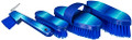 Brush Kit - 4 Piece Set (Blue Chevron)