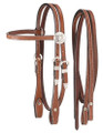 Headstall - Miniature Browband w/German Silver Set (Light Oil)