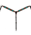 Breast Collar - Hair on Hide Inlay Turquoise Filigree (Pony)