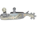 Spurs - Silver Floral with Blunt 6 Point Rowel (Professional Choice)