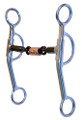 Bit - Stainless Steel Loose Cheek, 3 Piece Dog Bone, Copper Rollers