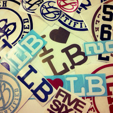 ASSORTED LB DECAL STICKER PACK.