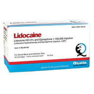 [08-A0100] Quala Lidocaine Anesthetic Cartridges, Epinephrine 1:100,000 (Rx)