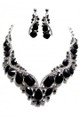 Black necklace with matching earrings