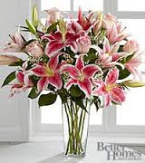 Stargazer Lilies with vase