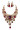 Red and Gold Necklace with matching earrings