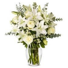 Lilies mixed with fresh Flowers and Geens