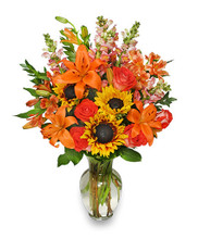 Fresh Floral Arrangement with Vase