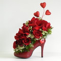  Sexy Deccorated Red Shoe Floral Arrangement