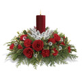 Fresh Christmas Floral Centerpiece with candle
