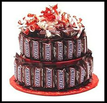 Snicker Candy Bars Cake