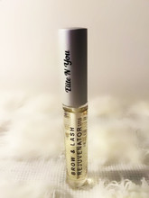 Nutrient rich oils provide nutrition needed for growth
Anti inflammatory properties heal follicle hair shaft
Oil moisturizes hair creating soft thick healthy hair
Contains horsetail extract - a known hair growth stimulator
Massage gently into brows each evening for at least 8 weeks
Remove mascara before applying to lashes
Made in USA

How it Works
Hair stops growing for many reasons. If a hair follicle is dead no chemical will bring it back to life. The most common reason hair stops growing is that nutrition can no longer reach the follicle. Usually it is blocked off by wax (thickening of oil from the oil gland). Wax will not dissolve in water but will dissolve in oils. Historically, ancients rubbed nutrient rich oils (extracted from plant seeds) into their brows to assist with regrowth. 
Hair health is also important. An unhealthy old hair turns brittle. It becomes uncooperative. A brittle lash hair won't curl and a brittle brow hair won't lie flat (unless it is too long). What has happened? The oil gland at the hair root has stopped producing oil to coat and soften the hairs. The oil gland dries out over time. The oil rejuvenates the hairs softening them almost immediately leaving them nourished and cooperative.