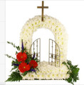 Beautiful Fresh Floral Gate Of Heaven Tribute