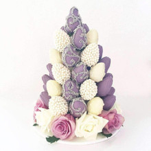 Fresh Strawberry and Rose Tower