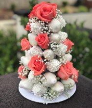 Fresh Strawberry and Rose Tower