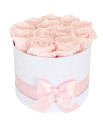 Pink Roses in Planter with Bow