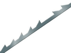 Reverse tooth blades have skip style teeth and reverse teeth that eliminate underside tear-out and provide a smooth splinter-free finish.