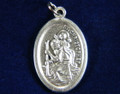 St Christopher Oxidized Medal