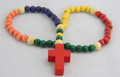 Kiddie Multi-Colored Wood Bead Rosary