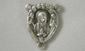 Madonna with Angels Silver Rosary Center