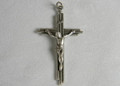 Three Bar 2" Silver Ox Rosary Crucifix
