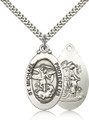 St Michael the Archangel
Sterling Oval Medal on 
24" Stainless Chain