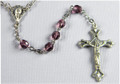 Amethyst 6mm Glass Bead Rosary