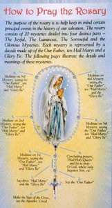 How To Pray the Rosary Folded Leaflet - Our Daily Bread Catholic Gifts