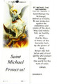 St Michael Laminated Bookmark with Tassel