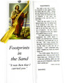 Footprints In The Sand Laminated Bookmark with Tassel