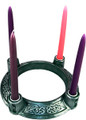 Celtic Green Advent Candleholder