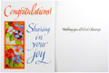 Congratulations Sharing In Your Joy Greeting Card
