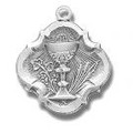 First Communion Sterling medal shown without chain