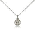 Petite Round Sterling Miraculous Medal
16-inch light curb chain