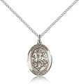 St George Oval Sterling Silver Medal
Patron Saint Medal on 20" Heavy Curb Chain